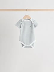 Grey Dinosaur Short Sleeve Baby Bodysuits 5 Pack - Image 7 of 12
