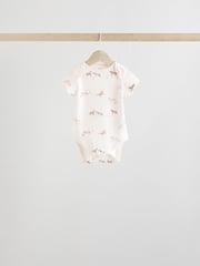 Muted Browns Baby Short Sleeve 100% Cotton Bodysuits 5 Pack - Image 3 of 14