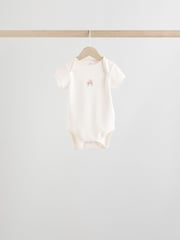 Muted Browns Baby Short Sleeve 100% Cotton Bodysuits 5 Pack - Image 8 of 14