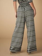 Geo Print Satin Wide Leg Trousers - Image 4 of 8