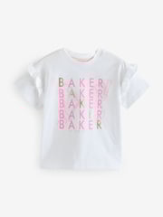 Baker by Ted Baker Frill Detail 100% Cotton T-Shirts 3 Pack - Image 3 of 9