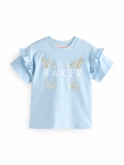Baker by Ted Baker Frill Detail 100% Cotton T-Shirts 3 Pack - Image 4 of 9