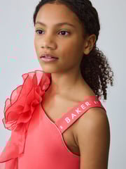 Baker by Ted Baker Coral Pink Corsage Jumpsuit - Image 4 of 8