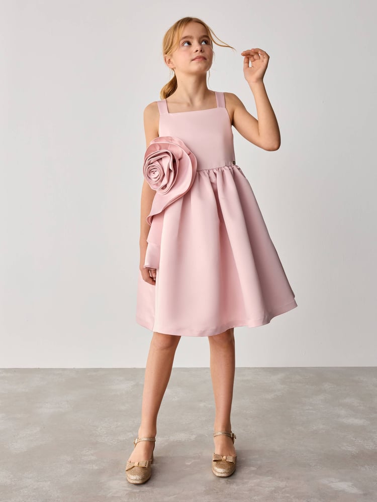 Baker by Ted Baker Satin Corsage Occasion Dress - Image 2 of 11