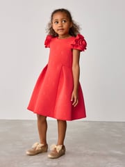 Baker by Ted Baker Rose Sleeve Detail Embossed Scuba Dress - Image 4 of 11