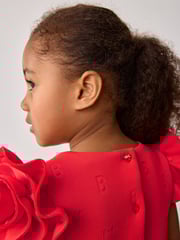 Baker by Ted Baker Rose Sleeve Detail Embossed Scuba Dress - Image 7 of 11
