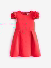 Baker by Ted Baker Rose Sleeve Detail Embossed Scuba Dress - Image 8 of 11