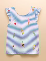 Joules Butterfly Blue/Yellow Pack of Two Frill Vests - Image 2 of 10