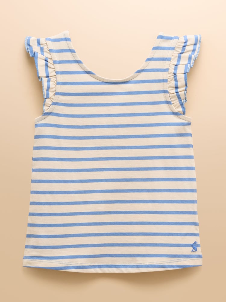 Joules Butterfly Pink/Blue Pack of Two Frill Vests - Image 2 of 9