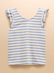 Joules Butterfly Pink/Blue Pack of Two Frill Vests - Image 3 of 9