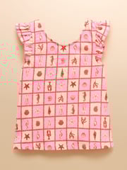 Joules Butterfly Pink/Blue Pack of Two Frill Vests - Image 6 of 9