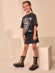 Bronze Snake Print Chunky Tall Chelsea Boots - Image 2 of 9