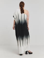 Simply Be White Ombre Plisse Maxi Dress - Image 2 of 5