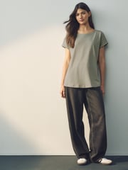 Ecru/Taupe/Brown/Blue/Yellow Cap Sleeve T-Shirts 5 Pack - Image 2 of 12