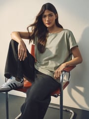 Ecru/Taupe/Brown/Blue/Yellow Cap Sleeve T-Shirts 5 Pack - Image 3 of 12