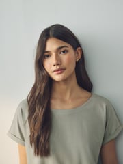 Ecru/Taupe/Brown/Blue/Yellow Cap Sleeve T-Shirts 5 Pack - Image 4 of 12