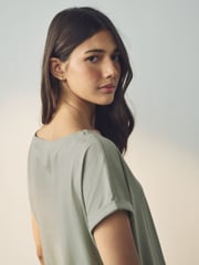 Ecru/Taupe/Brown/Blue/Yellow Cap Sleeve T-Shirts 5 Pack - Image 5 of 12