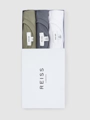 Reiss White/Lichen Green/Steel Blue Bless 3 Pack Junior Three Pack Of Crew-Neck T-Shirts - Image 2 of 7