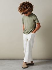 Reiss White/Lichen Green/Steel Blue Bless 3 Pack Junior Three Pack Of Crew-Neck T-Shirts - Image 3 of 7