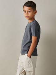 Reiss White/Lichen Green/Steel Blue Bless 3 Pack Junior Three Pack Of Crew-Neck T-Shirts - Image 4 of 7