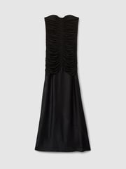 Reiss Black Selina Strapless Ruched Maxi Dress - Image 2 of 5