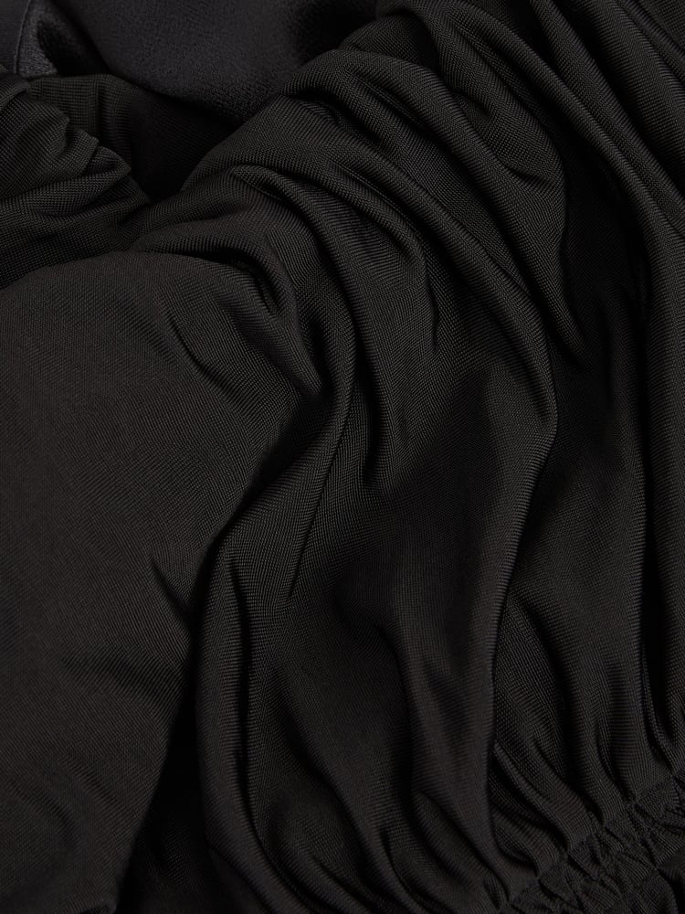 Reiss Black Selina Strapless Ruched Maxi Dress - Image 5 of 5