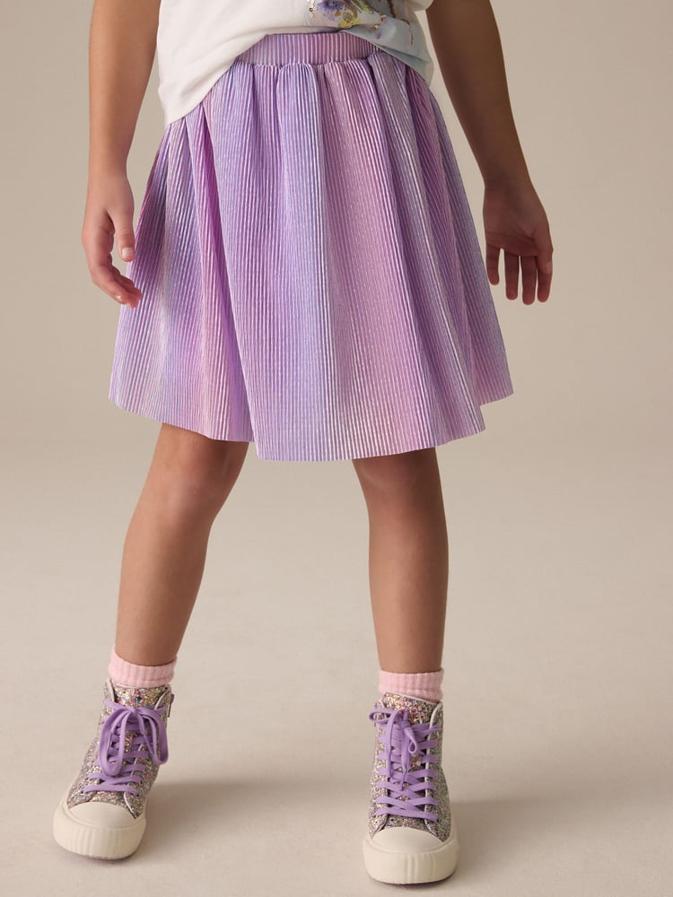 Lilac Purple Rainbow Metallic Skirt (3-16yrs) - Image 1 of 3