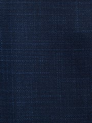 Navy Blue Slim Fit Textured Side Adjuster Trousers - Image 9 of 9