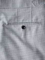 Grey Slim Fit Textured Side Adjuster Trousers - Image 10 of 12