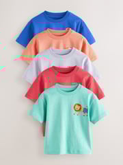 Multi Short Sleeve T-Shirts 5 Pack (3mths-7yrs) - Image 1 of 3
