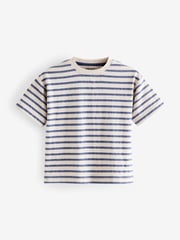 Blue/Grey Short Sleeve Textured T-Shirts 3 Pack (3mths-7yrs) - Image 2 of 7