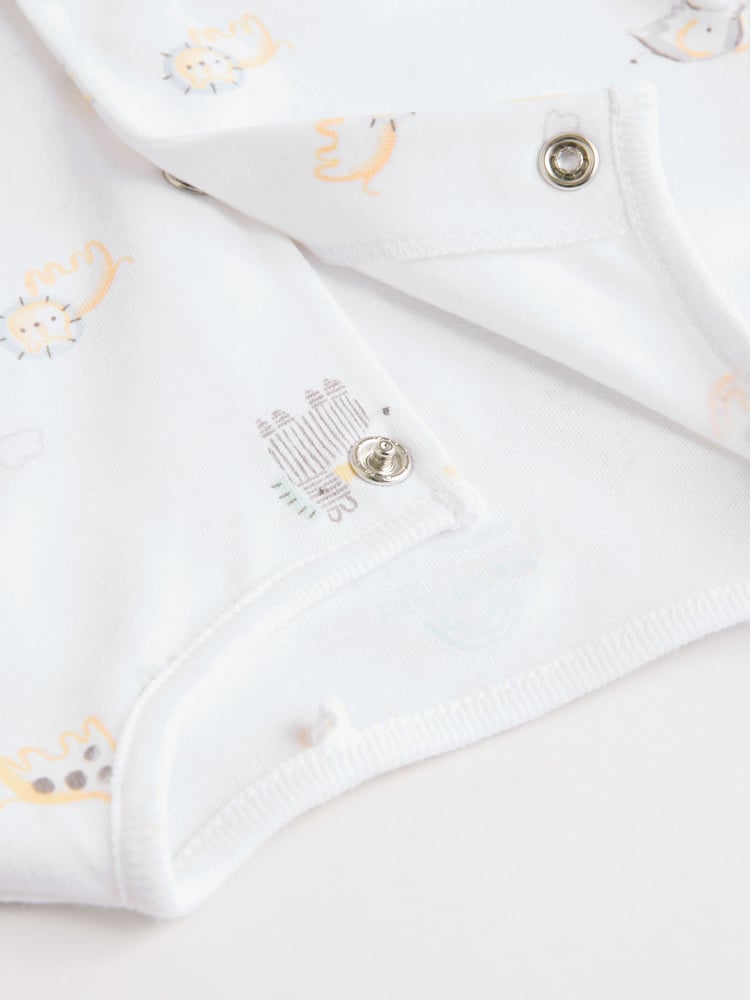 White Safari Baby Rompers 3 Pack (0mths-2yrs) - Image 10 of 10