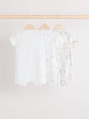 White Safari Baby Rompers 3 Pack (0mths-2yrs) - Image 2 of 10