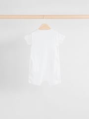 White Safari Baby Rompers 3 Pack (0mths-2yrs) - Image 4 of 10