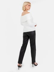 Lovedrobe Pearl Detail Bardot Jumper Dress - Image 4 of 6