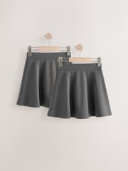 Grey Pull On Skort 2 Pack With Jersey Stretch (3-17yrs) - Image 1 of 6