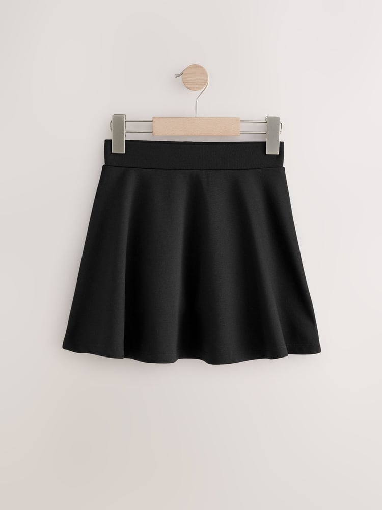 Black Pull On Skort 2 Pack With Jersey Stretch (3-17yrs) - Image 2 of 6 Black Pull On Skort 2 Pack With Jersey Stretch (3-17yrs) - Image 2 of 6