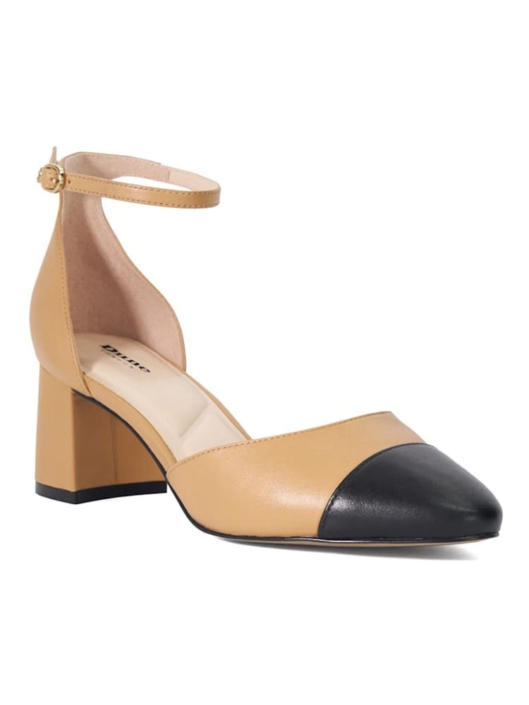 Dune London Brown Careless 2 Part Toe Cap Ballet Open Courts - Image 1 of 6