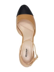 Dune London Brown Careless 2 Part Toe Cap Ballet Open Courts - Image 4 of 6