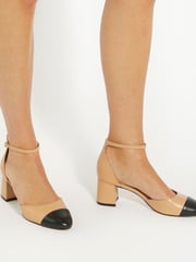 Dune London Brown Careless 2 Part Toe Cap Ballet Open Courts - Image 6 of 6