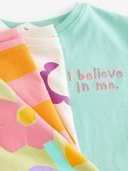 Turquoise Blue Short Sleeve T-Shirts 4 Pack (3mths-7yrs) - Image 8 of 9