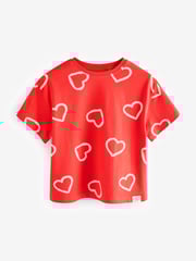 Red Heart/Ladybird Short Sleeve T-Shirt 3 Pack (3mths-7yrs) - Image 4 of 9