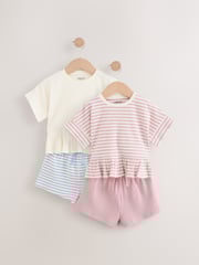 Pink T-Shirt & Short 2 Pack Set (3mths-7yrs) - Image 1 of 8