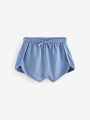 Blue/Cream/Pink Tie Front Runner Shorts 3 Pack (3mths-7yrs) - Image 4 of 7