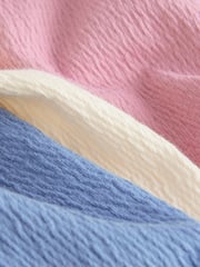 Blue/Cream/Pink Tie Front Runner Shorts 3 Pack (3mths-7yrs) - Image 6 of 7