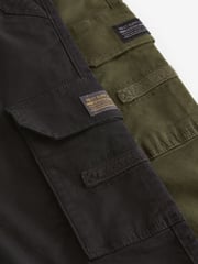 Black/Khaki Green Cargo Trousers 2 Pack (3-16yrs) - Image 6 of 6