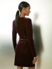 Reiss Berry Alba Velvet Cut-Out Mini Dress - Image 5 of 6