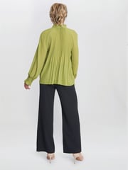 Gina Bacconi Delphine Pleat Frill Neck Blouse - Image 2 of 5