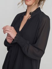 Gina Bacconi Delphine Pleat Frill Neck Blouse - Image 3 of 4