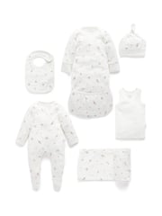 Purebaby Brown/White Newborn Essential Hospital Pack - Image 1 of 4